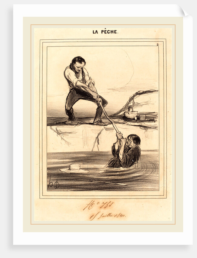 Le Barbillon entraine, 1840 by Honoré Daumier