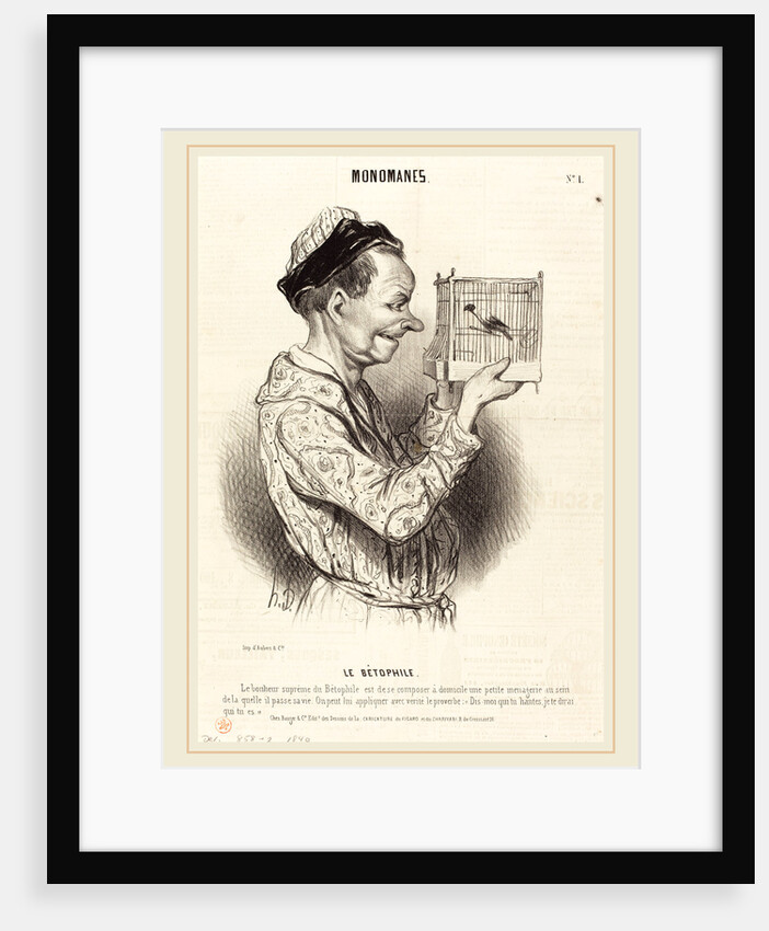 Le Bétophile, 1840 by Honoré Daumier