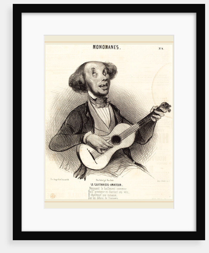 Le Guitariste-Amateur, 1840 by Honoré Daumier