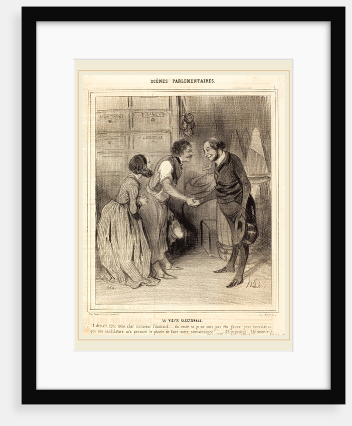 La Visite électorale, 1843 by Honoré Daumier