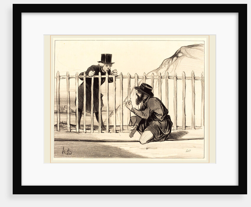 Ah! ben le convoi peut se flatter de l'échapper, 1843 by Honoré Daumier