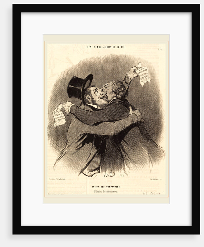 Fusion des compagnies, 1845 by Honoré Daumier
