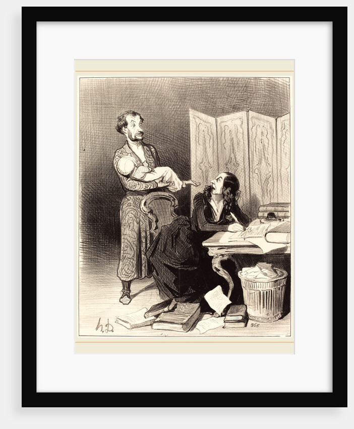 Emportez donc ça plus loin impossible de travailler, 1844 by Honoré Daumier