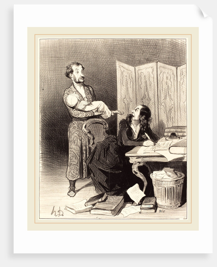 Emportez donc ça plus loin impossible de travailler, 1844 by Honoré Daumier