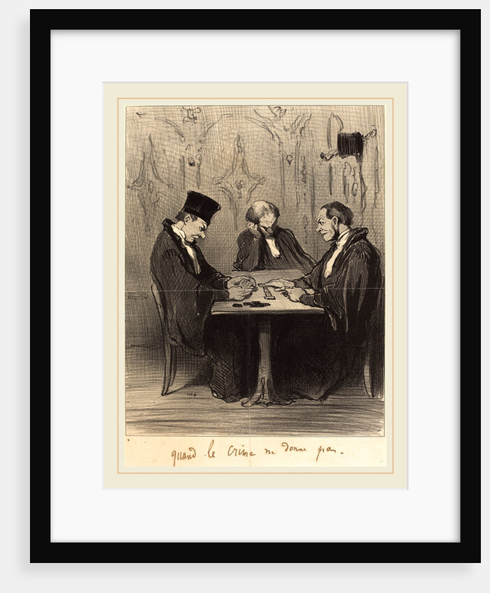 Quand le crime ne donne pas, 1848 by Honoré Daumier