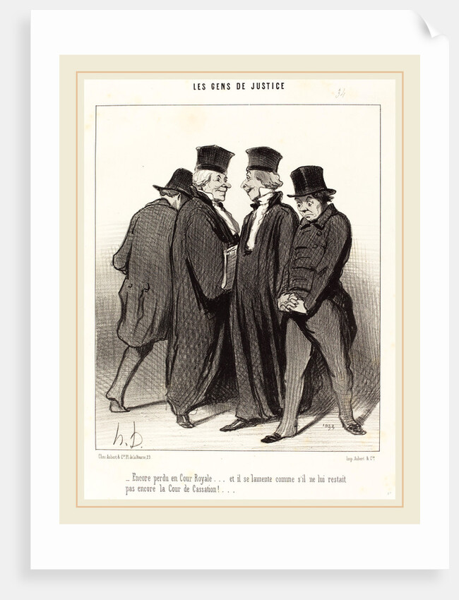 Encore perdu en Cour Royale et il se lamente, 1848 by Honoré Daumier