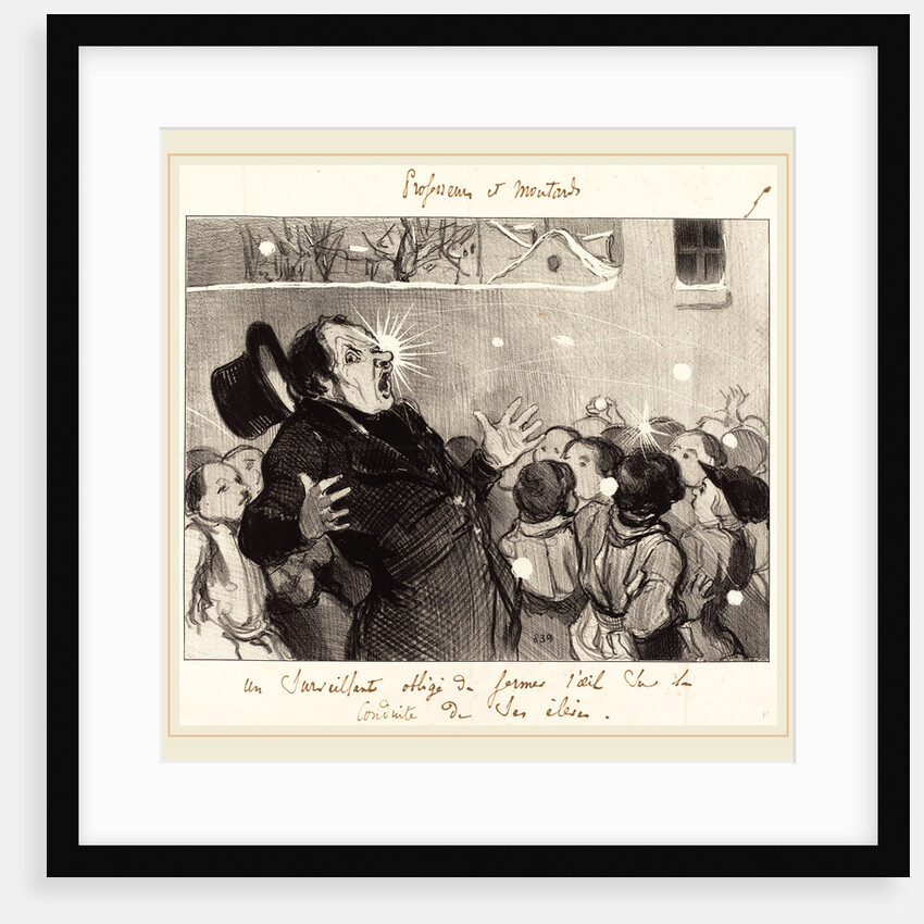 Un Surveillant obligé de fermer l'oeil, 1845 by Honoré Daumier