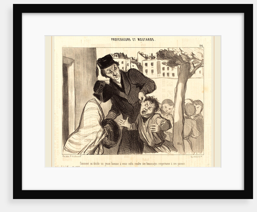 Comment on décide un jeune homme a venir, 1846 by Honoré Daumier