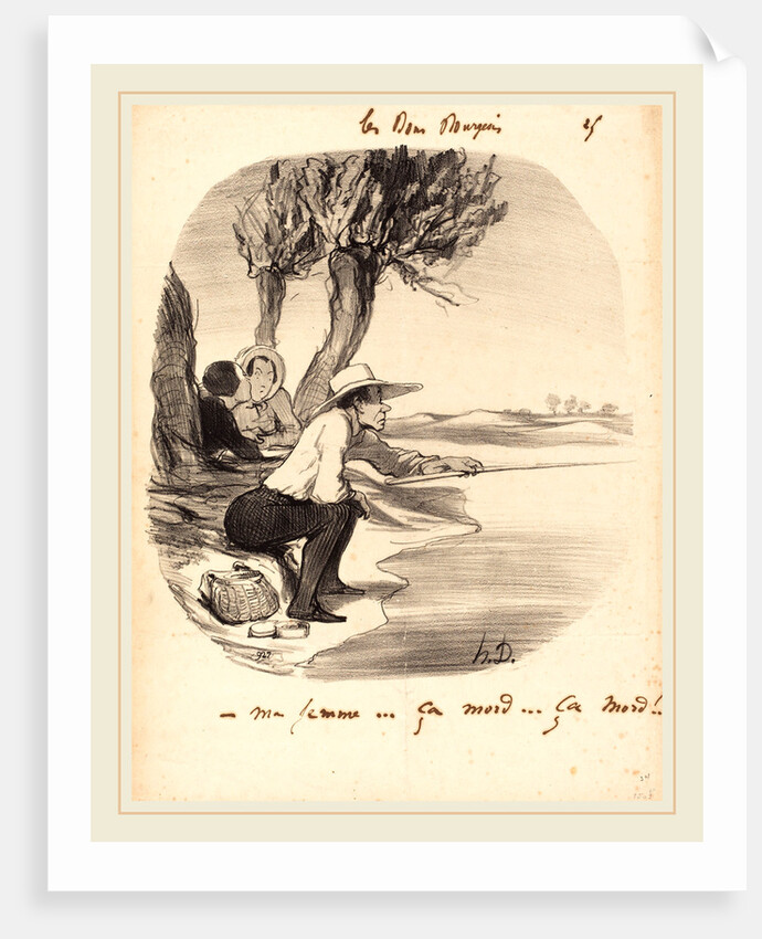 Ma femme ça mord ça mord!, 1846 by Honoré Daumier