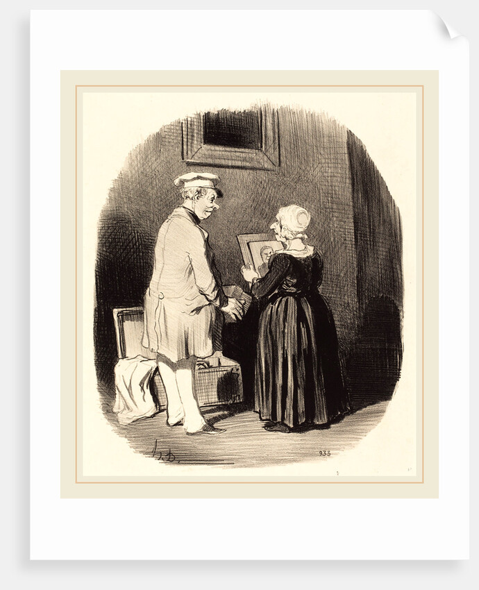 Tiens, ma femme, v'la mon portrait, 1846 by Honoré Daumier
