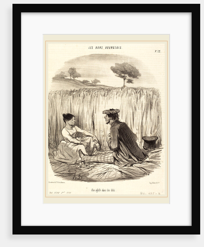 Une Idylle dans les blés, 1847 by Honoré Daumier