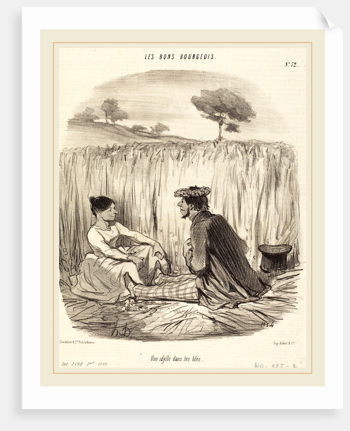 Une Idylle dans les blés, 1847 by Honoré Daumier