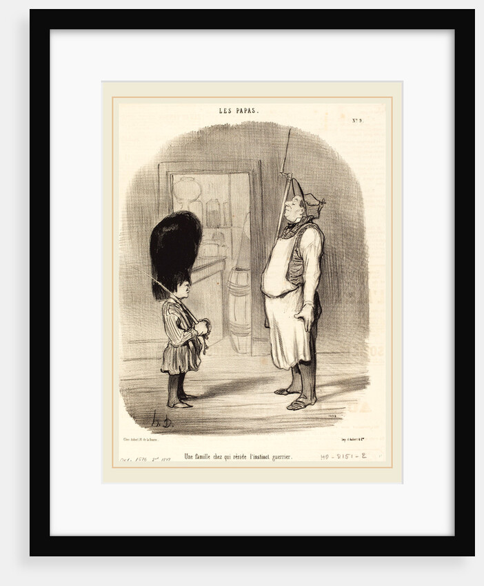 Une Famille chez qui réside l'instinct guerrier, 1847 by Honoré Daumier