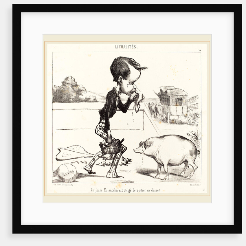 Le Jeune Estancelin est obligé de rentrer en classe!, 1849 by Honoré Daumier