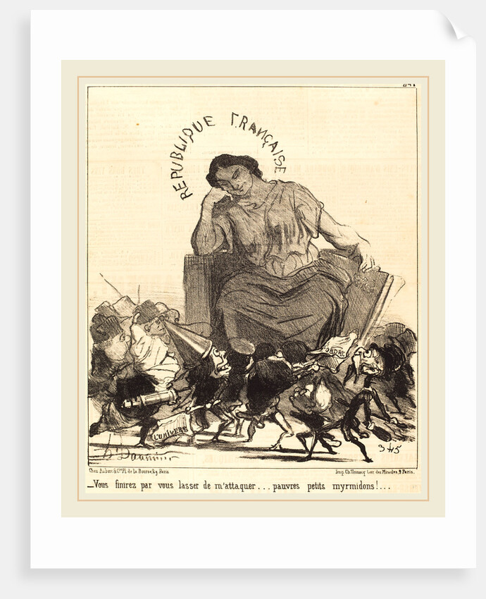 Vous finirez par vous lasser de m'attaquer, 1851 by Honoré Daumier