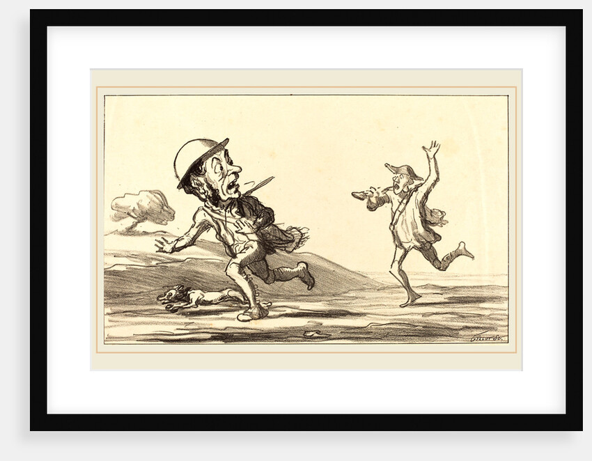 Allons bon! il parait chasse réservée, 1864 by Honoré Daumier