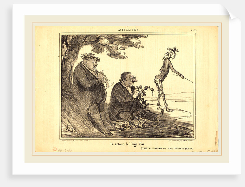 Le Retour de l'age d'or, 1856 by Honoré Daumier