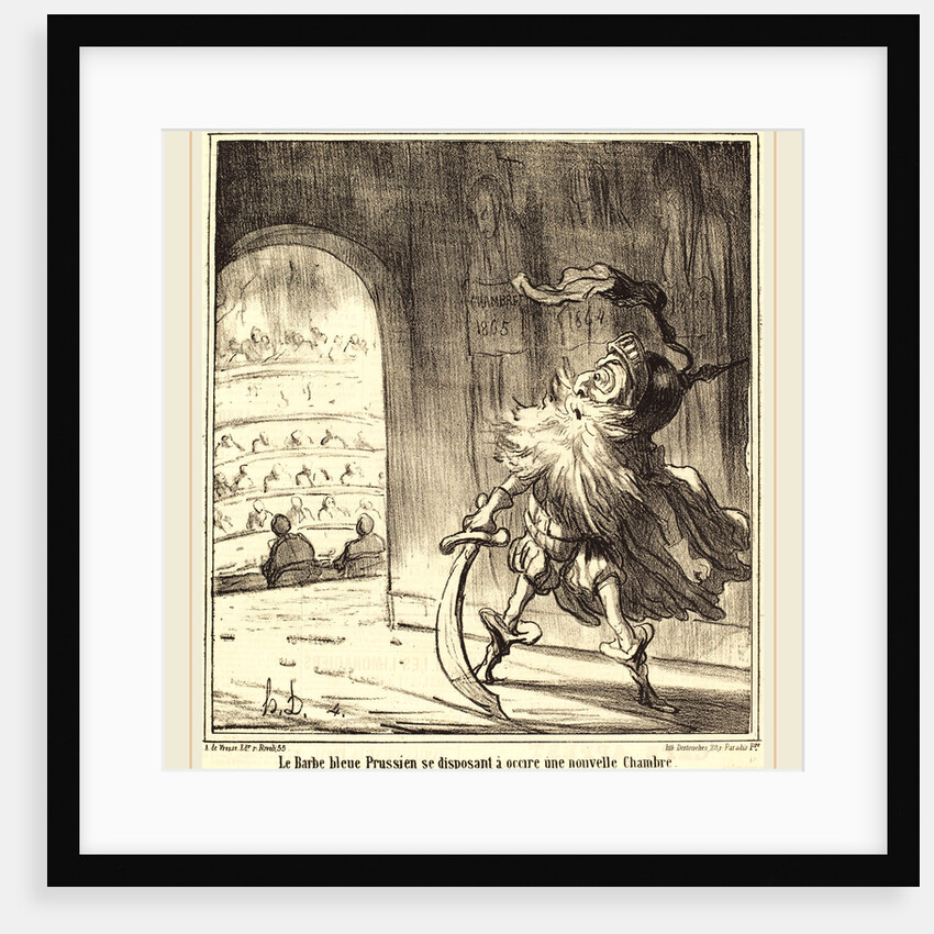 Le Barbe bleu Prussien, 1866 by Honoré Daumier