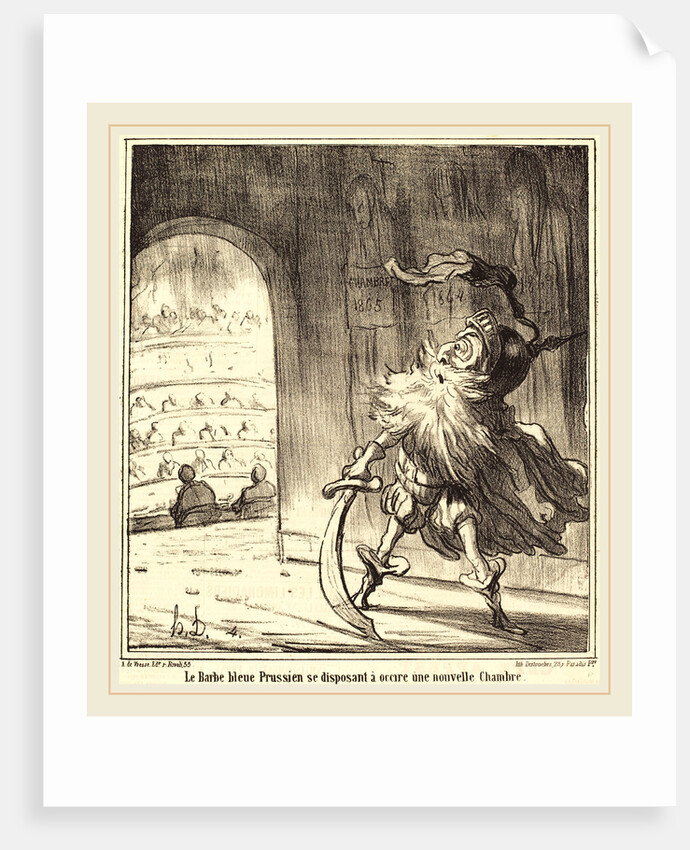 Le Barbe bleu Prussien, 1866 by Honoré Daumier