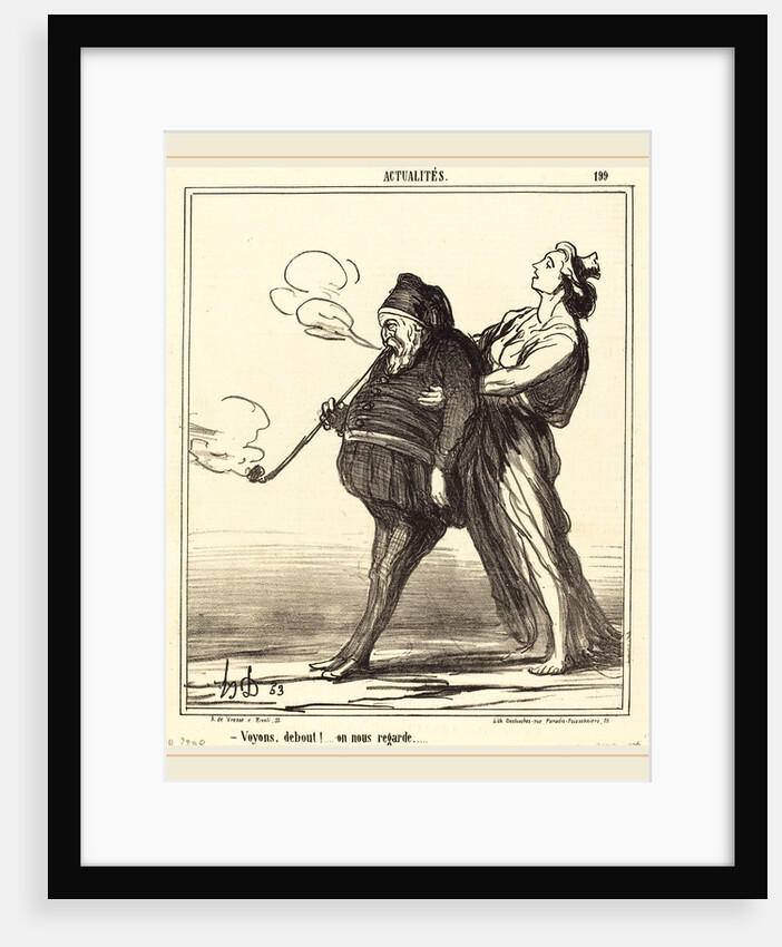 Voyons! debout, on nous regarde, 1866 by Honoré Daumier