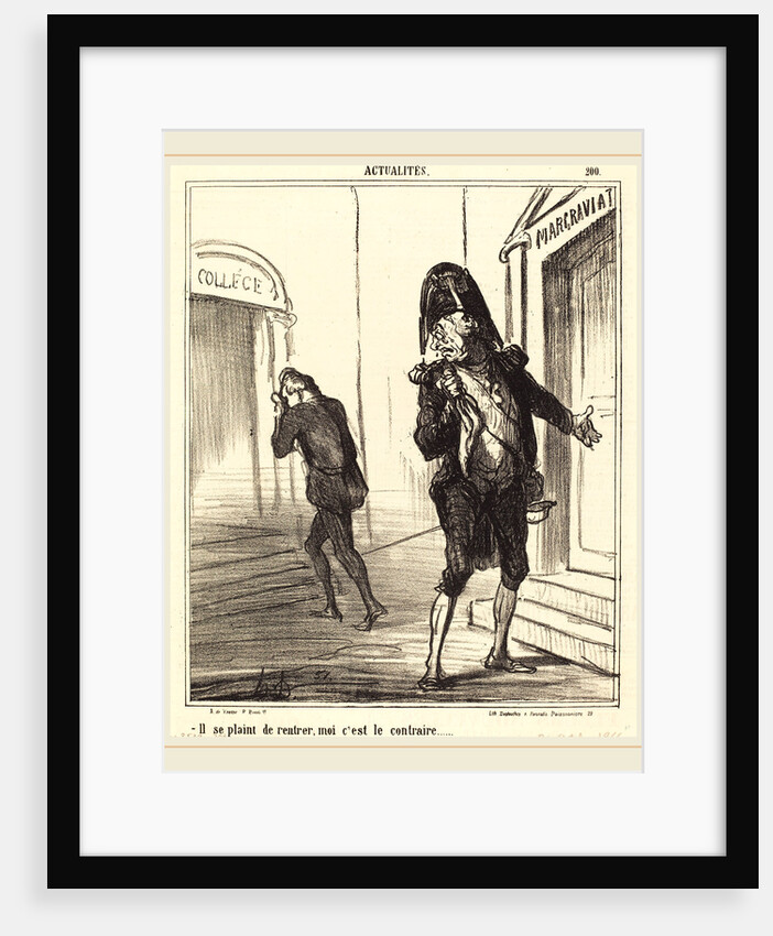Il se plaint de rentrer, 1866 by Honoré Daumier