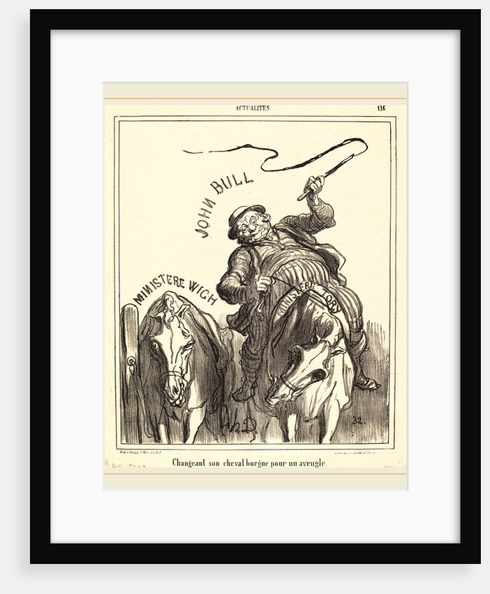 Changeant son cheval borgne pour un aveugle, 1866 by Honoré Daumier