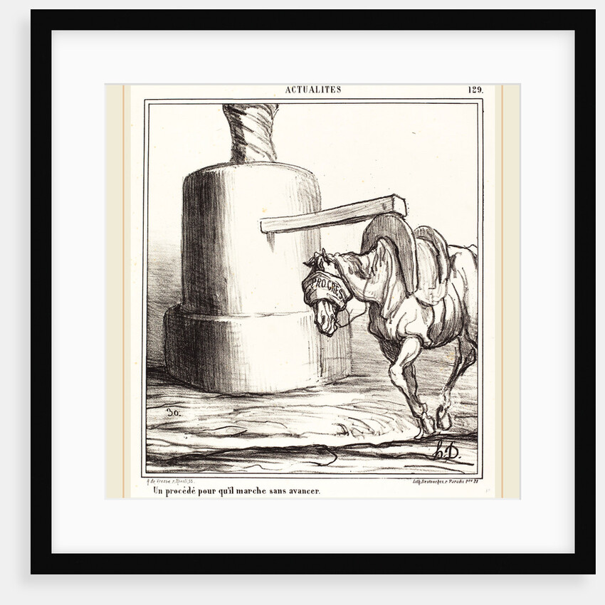 Un procédé pour qu'il marche sans avancer, 1868 by Honoré Daumier