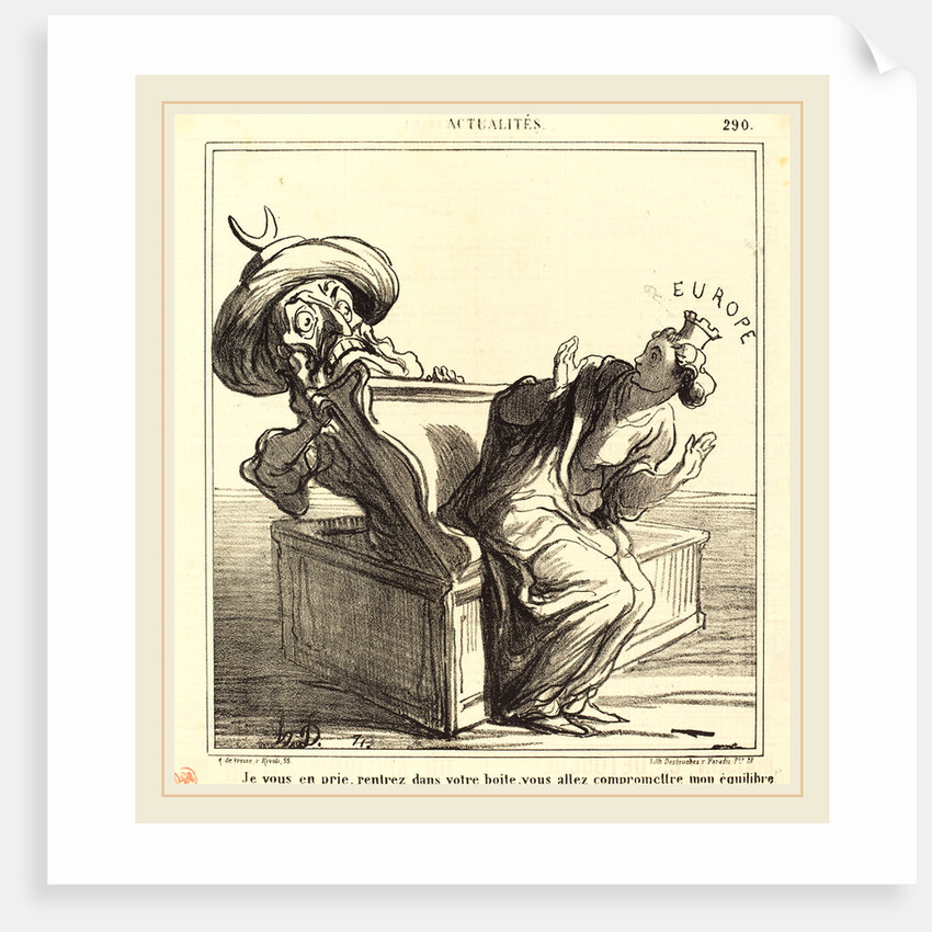 Je vous en prie, rentrez dans votre boite, 1869 by Honoré Daumier