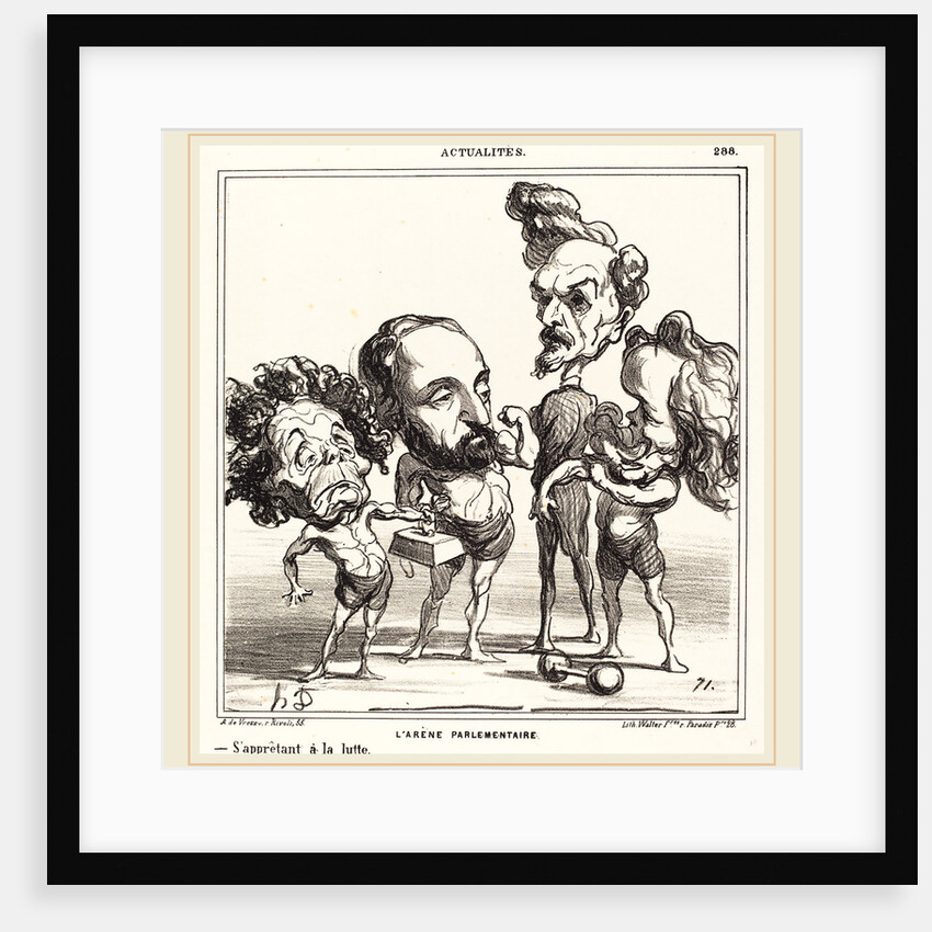 L'Arène parlementaire, 1870 by Honoré Daumier