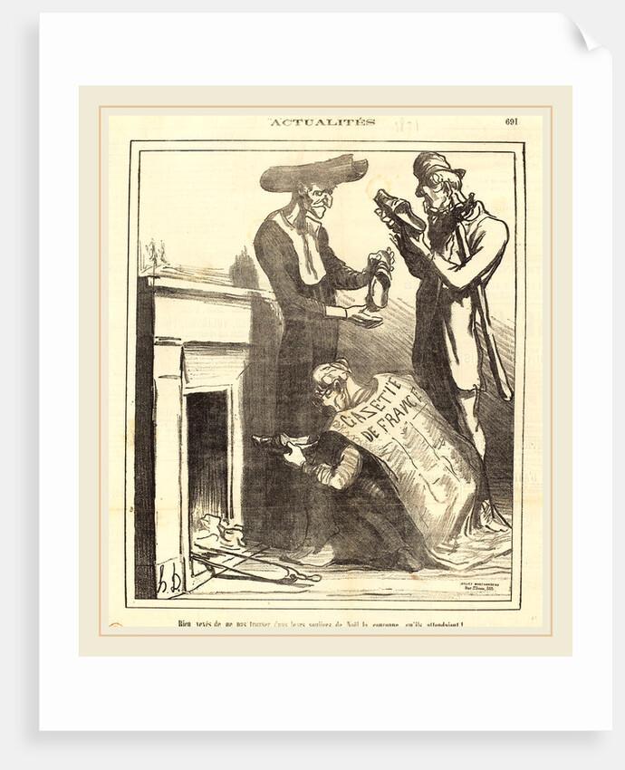 Bien vexés de ne pas trouver la couronne, 1871 by Honoré Daumier