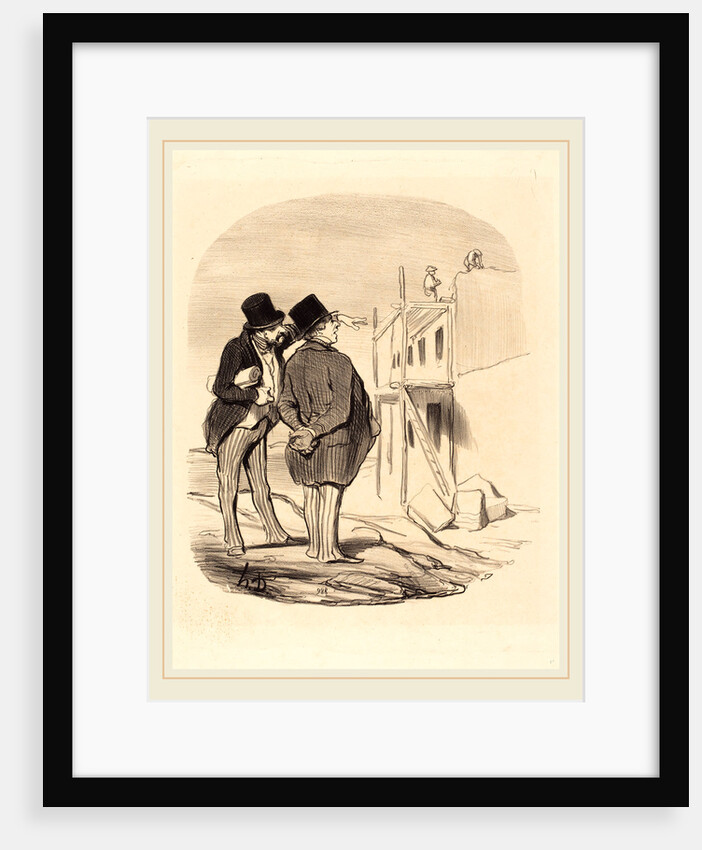 Two Men Amid Ruins by Honoré Daumier