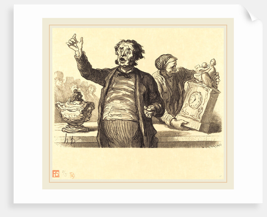 L'Hotel des Commissaires-priseurs: Le Crieur public, 1864 by Charles Maurand
