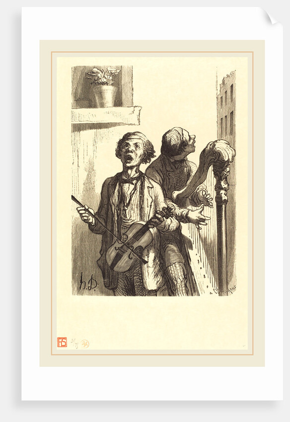 Les Chanteurs de rue, 1862 by Charles Maurand