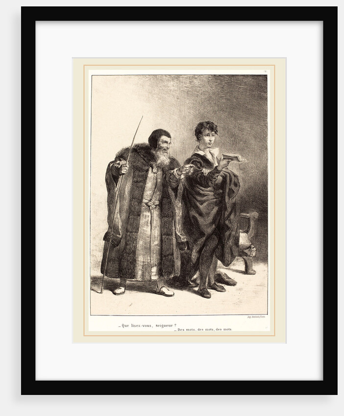 Polonius and Hamlet (Act II, Scene II), 1834-1843 by Eugène Delacroix