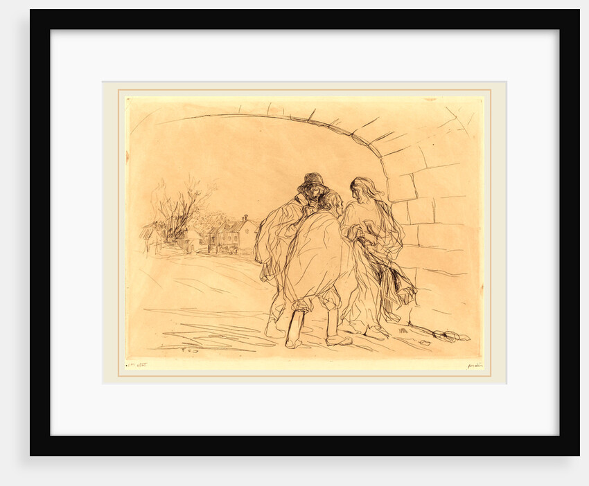 The Meeting under the Arch (first plate) by Jean-Louis Forain
