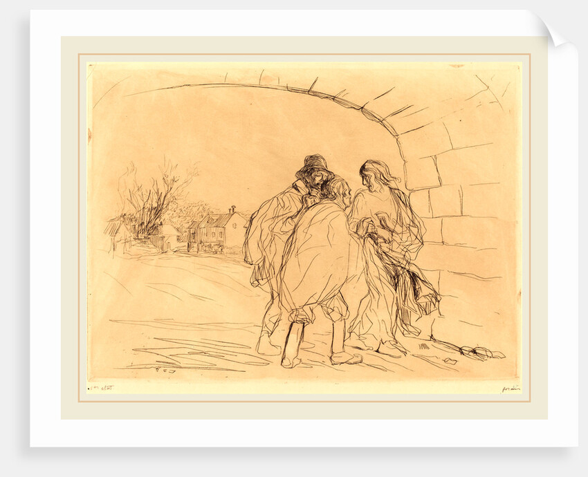 The Meeting under the Arch (first plate) by Jean-Louis Forain