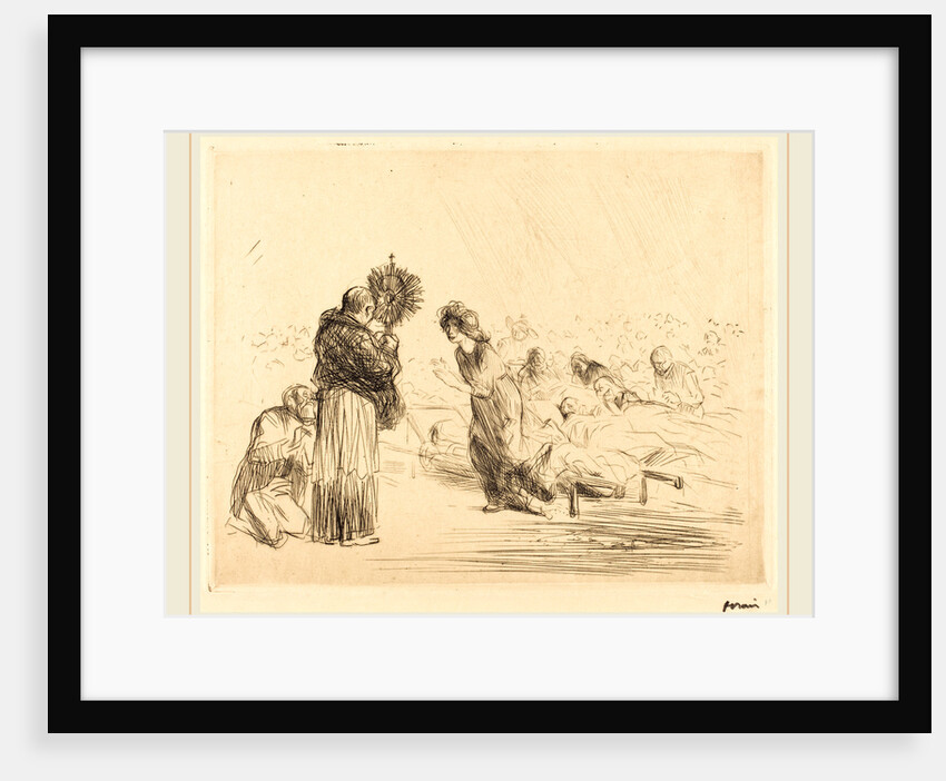The Miracle before the Blessed Sacrament (fourth plate) by Jean-Louis Forain