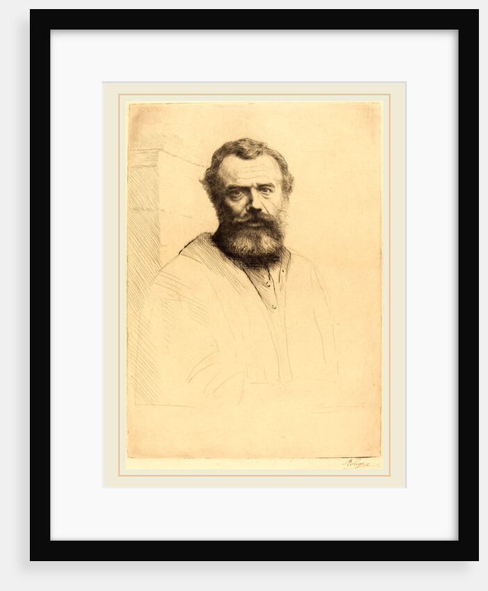 Self-Portrait, 3rd plate by Alphonse Legros