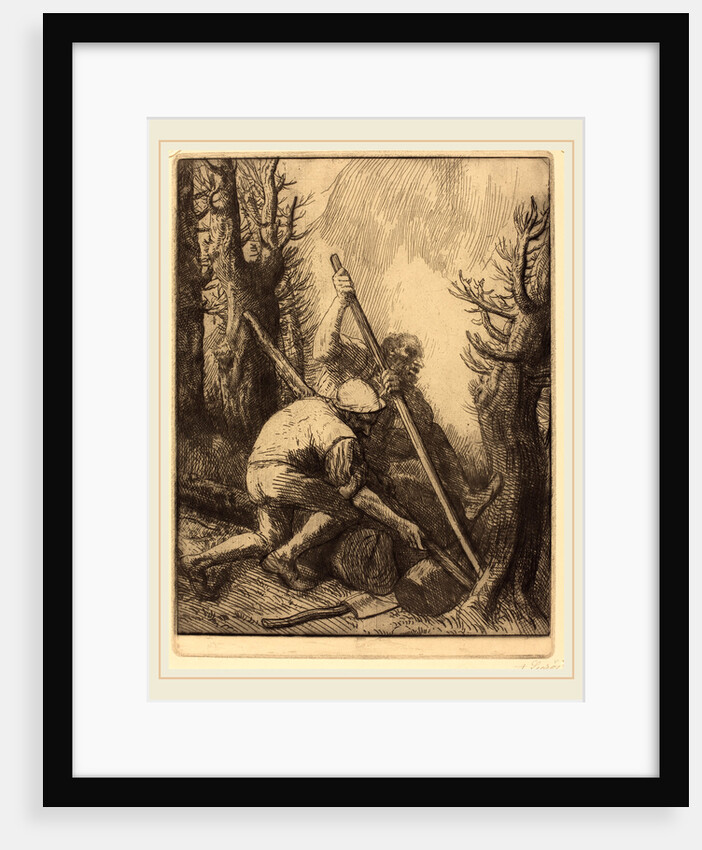 Woodcutters, 3rd plate by Alphonse Legros