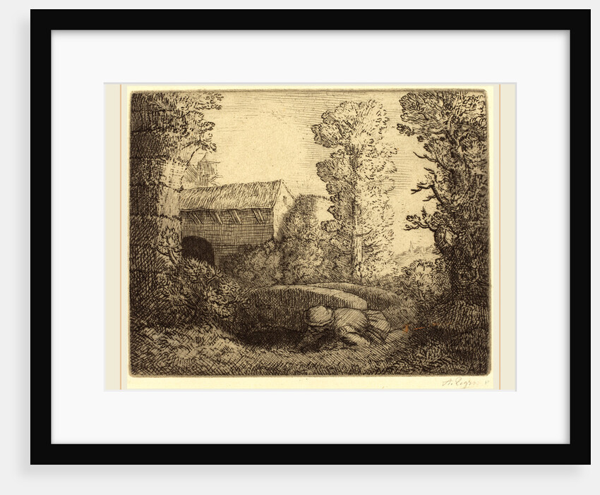 Bridge at the Mill by Alphonse Legros