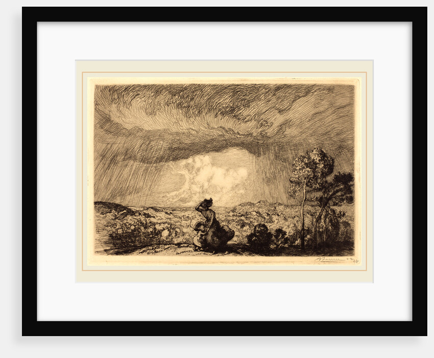 Storm on the Dune, Vendee by Auguste Lepère
