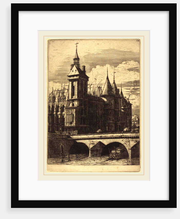 La Tour de l'Horloge, Paris, 1852 by Charles Meryon