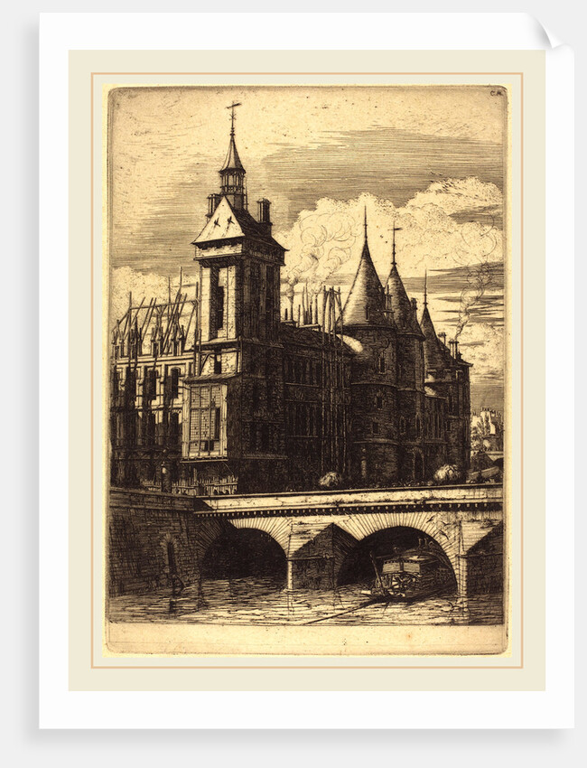 La Tour de l'Horloge, Paris, 1852 by Charles Meryon