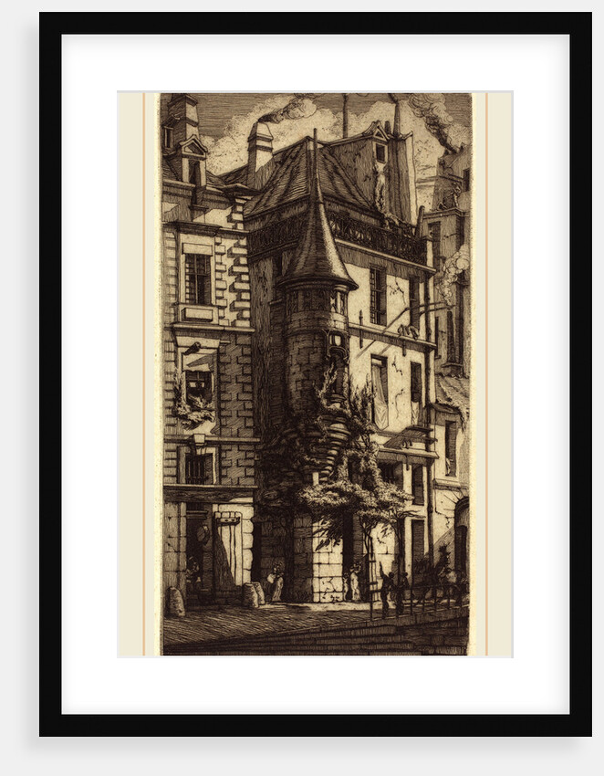 Tourelle de la Rue de la Tixéranderie, Paris, 1852 by Charles Meryon