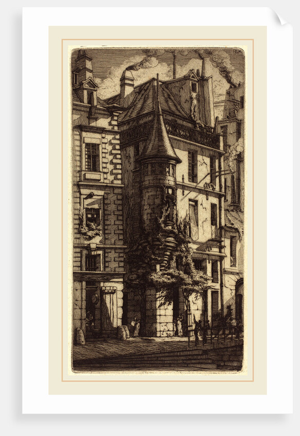 Tourelle de la Rue de la Tixéranderie, Paris, 1852 by Charles Meryon