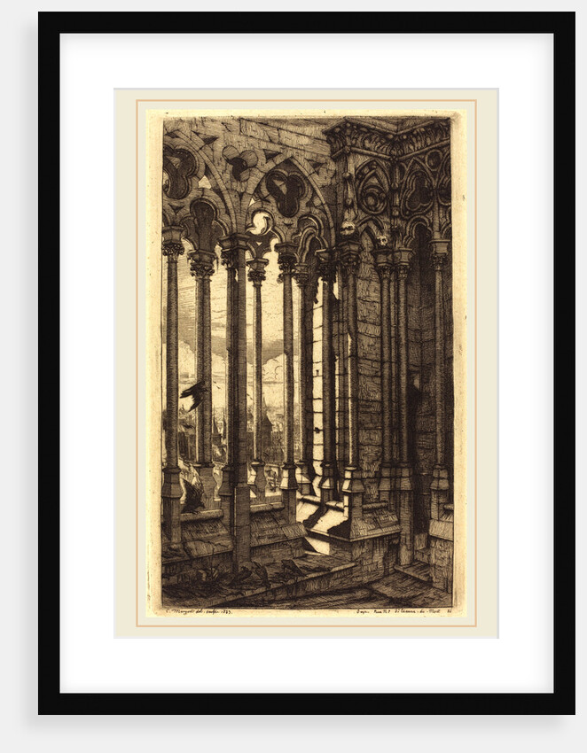 La galerie Notre-Dame, Paris, 1853 by Charles Meryon
