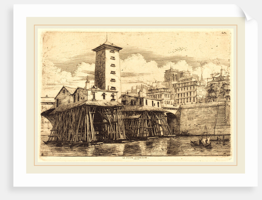 La Pompe Notre-Dame, Paris, 1852 by Charles Meryon