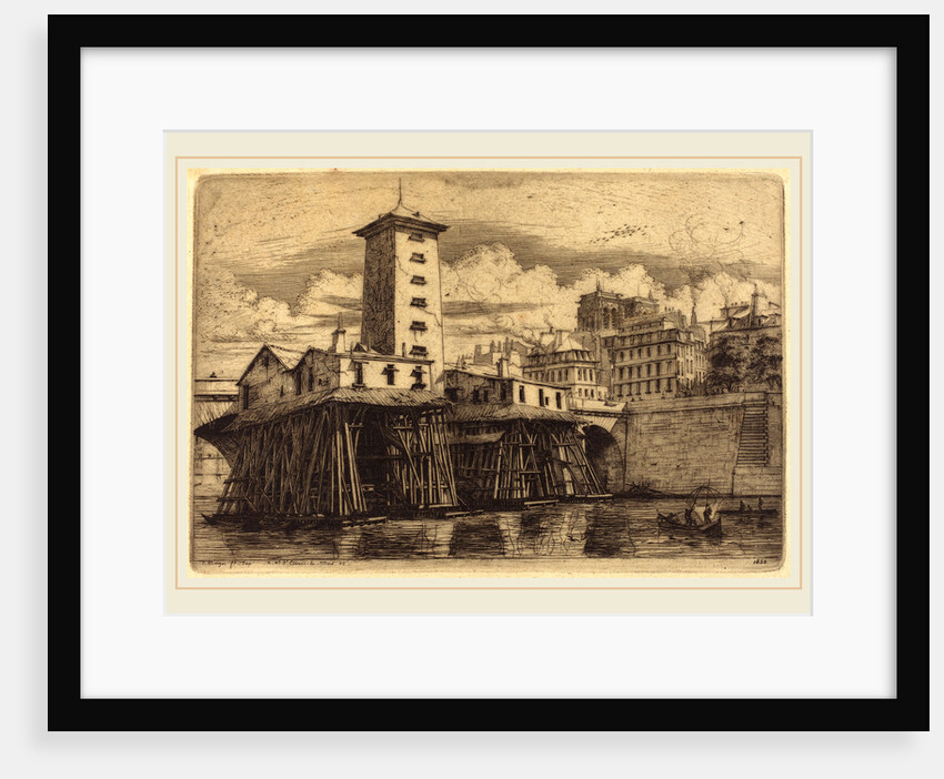 La Pompe Notre-Dame, Paris, 1852 by Charles Meryon
