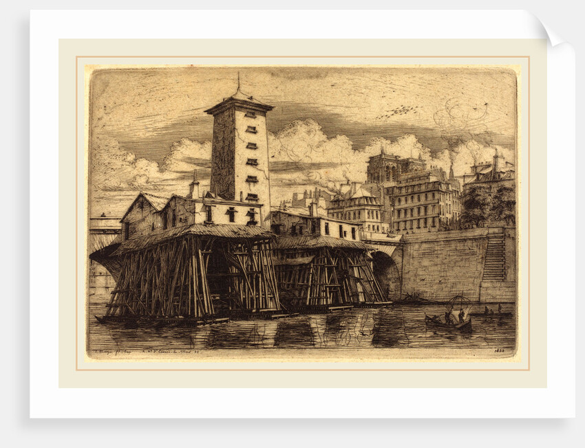 La Pompe Notre-Dame, Paris, 1852 by Charles Meryon