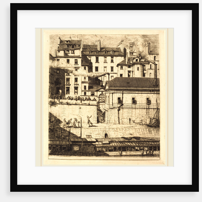 La morgue, Paris, 1854 by Charles Meryon